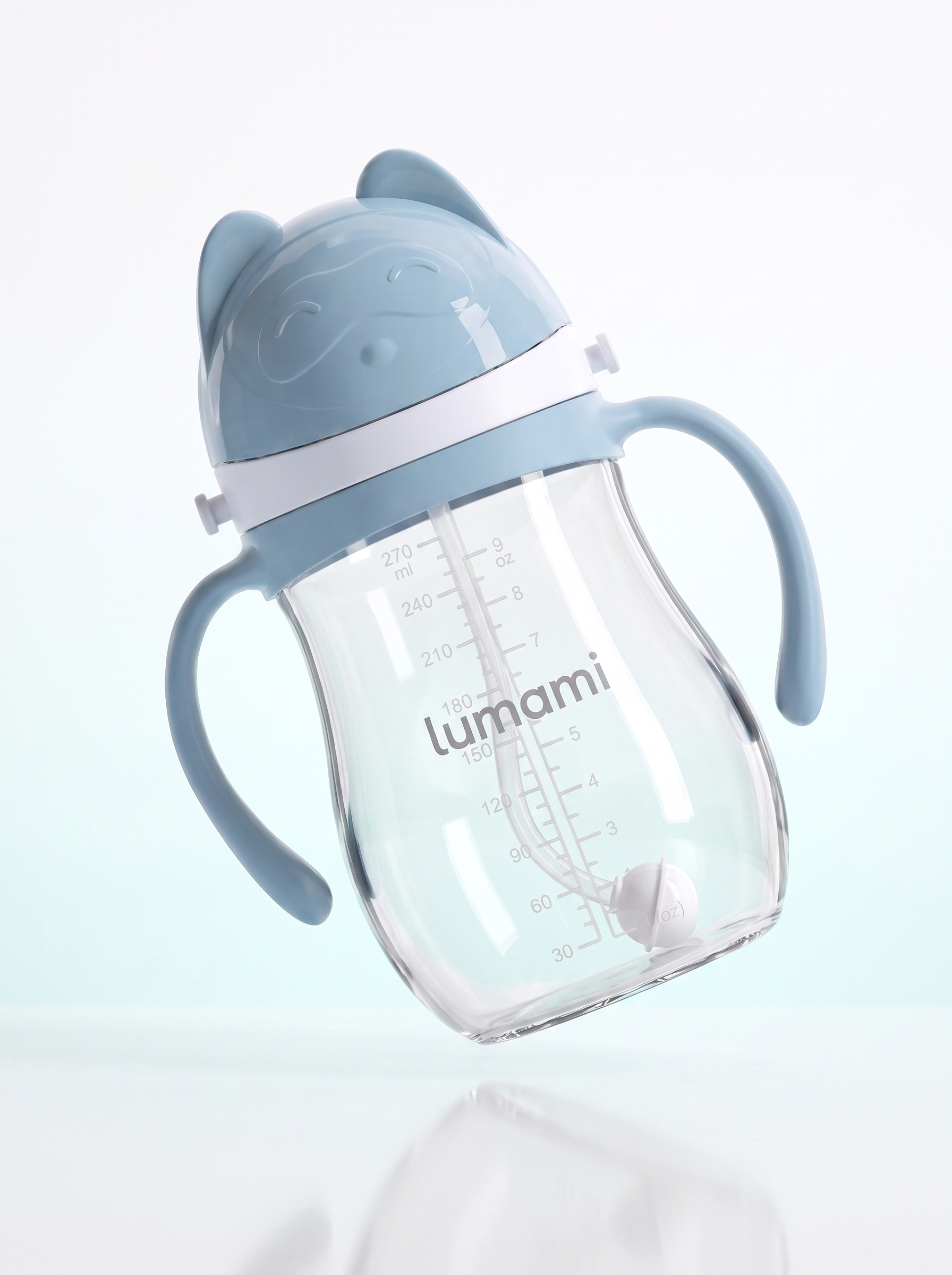 Biberón Lumami Flow 2.0 Mini | Vaso Osito Con Correa para Bebés que Ya Beben Solos de 1 a 3 Años
