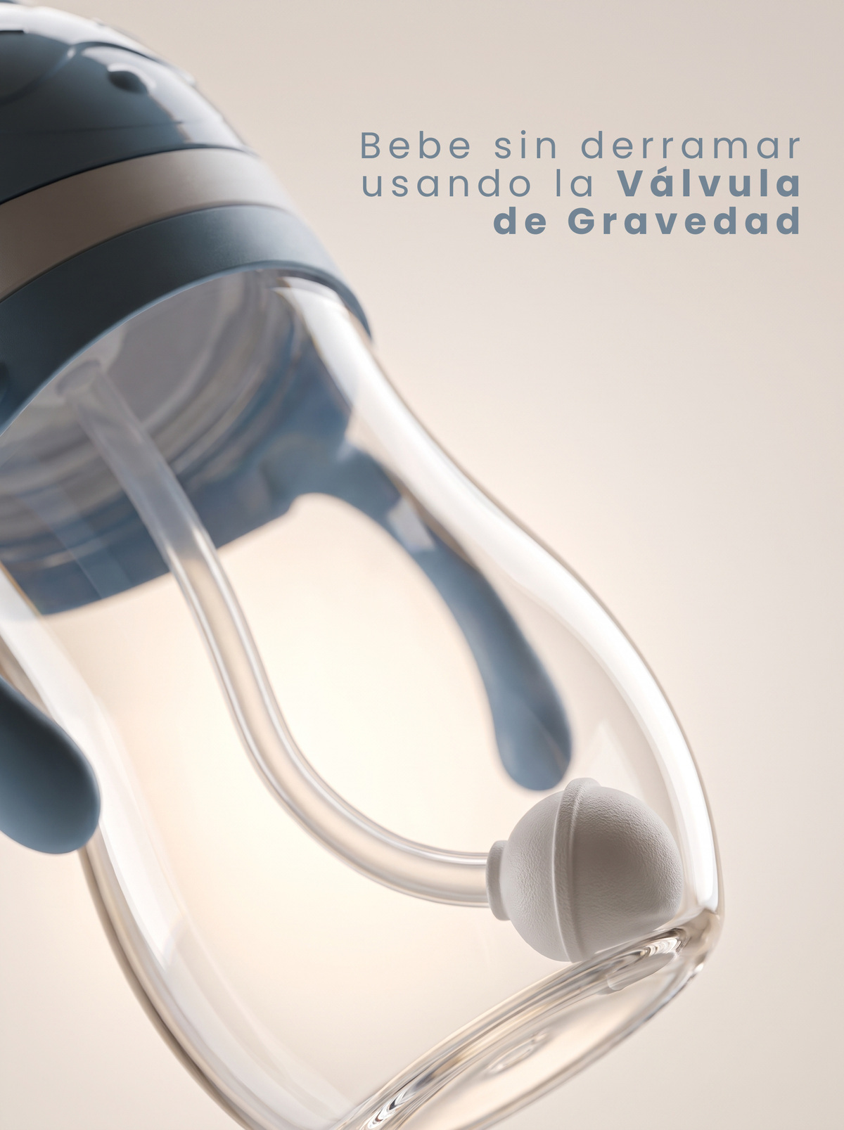 Biberón Lumami Flow 2.0 Mini | Vaso Osito Con Correa para Bebés que Ya Beben Solos de 1 a 3 Años
