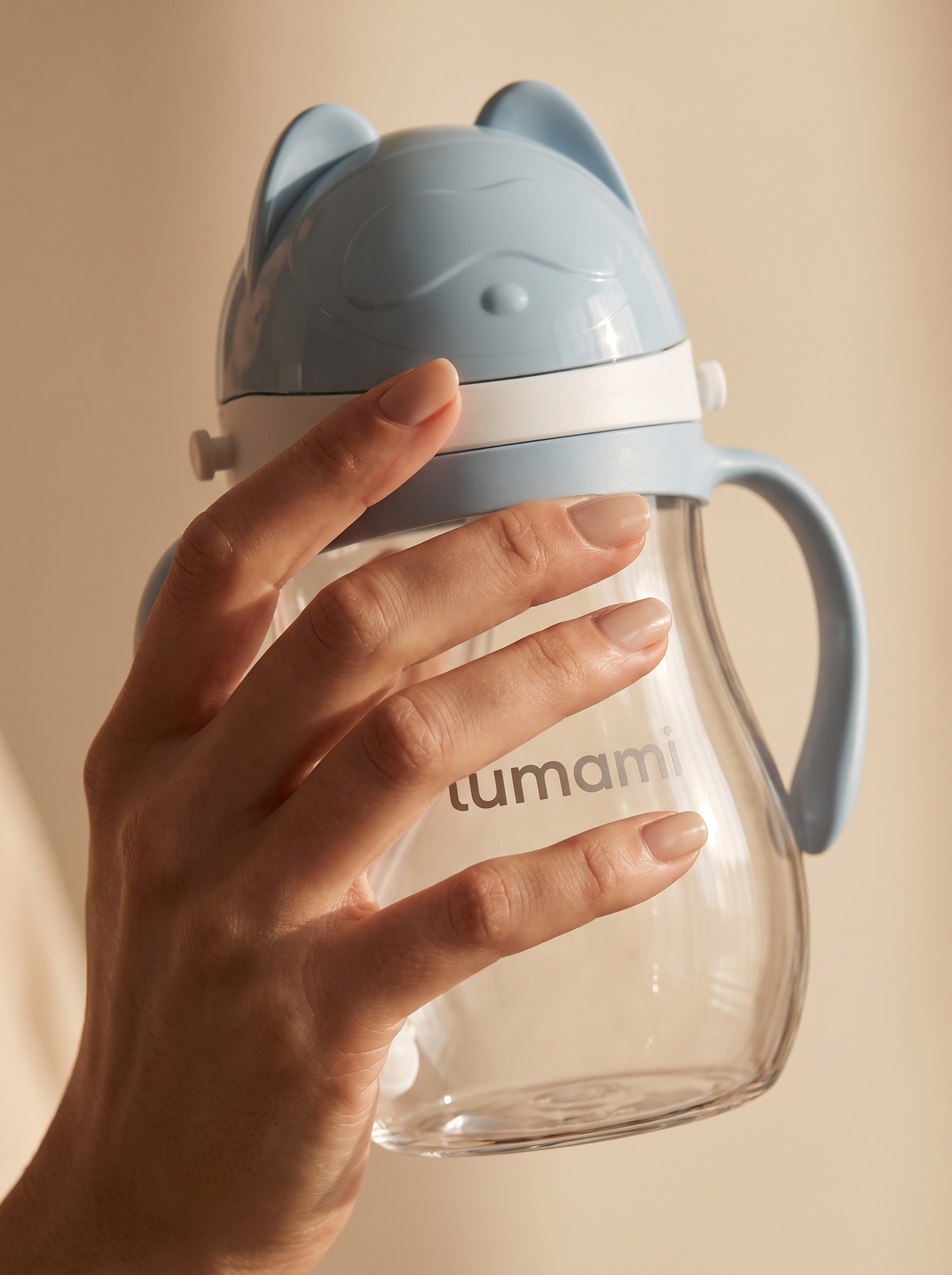 Biberón Lumami Flow 2.0 Mini | Vaso Osito Con Correa para Bebés que Ya Beben Solos de 1 a 3 Años