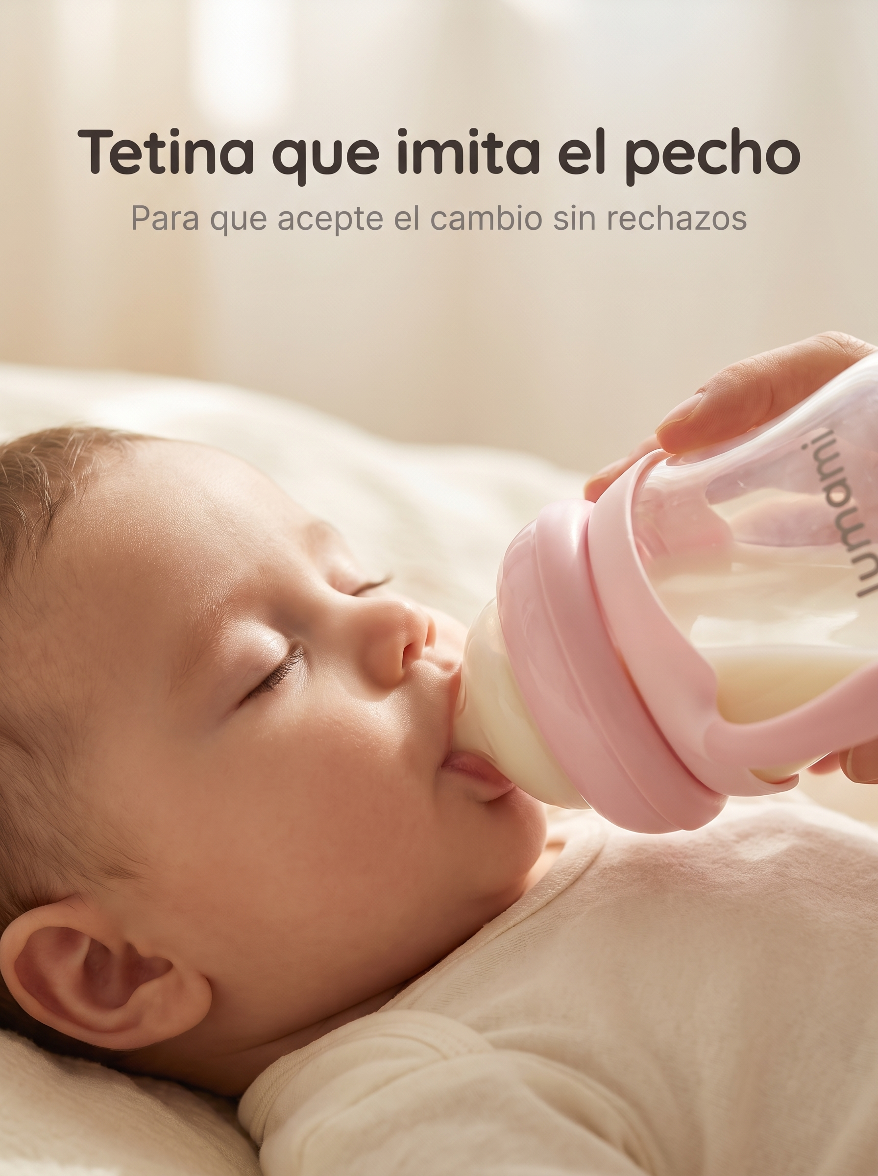 Biberón Lumami Flow 1.0 | Con Pajita con Peso y Asas Antideslizantes para Bebés