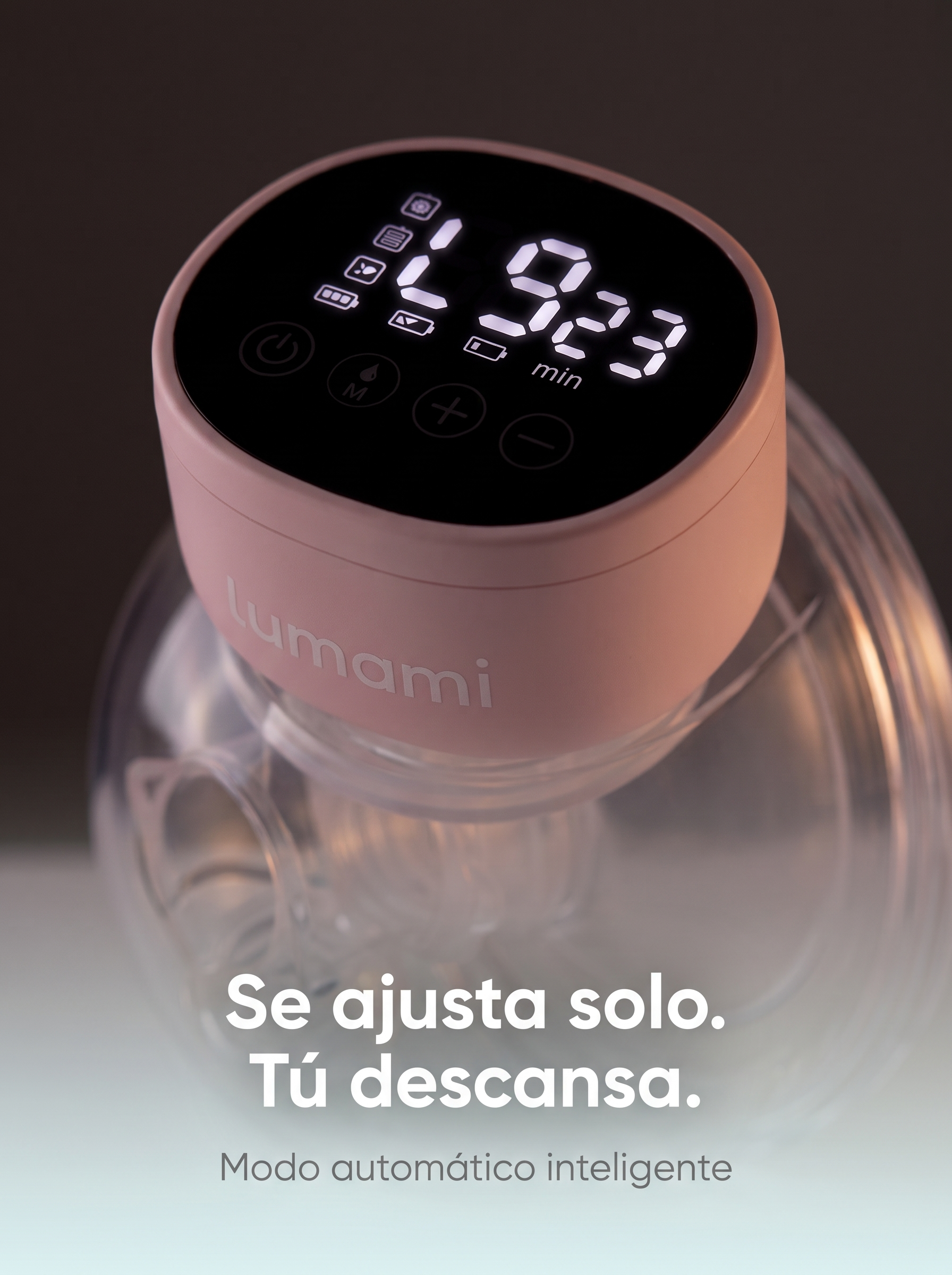 Extractor de Leche Lumami Mia S1 | Manos Libres con 4 Modos y 12 Niveles para Mamás Lactantes