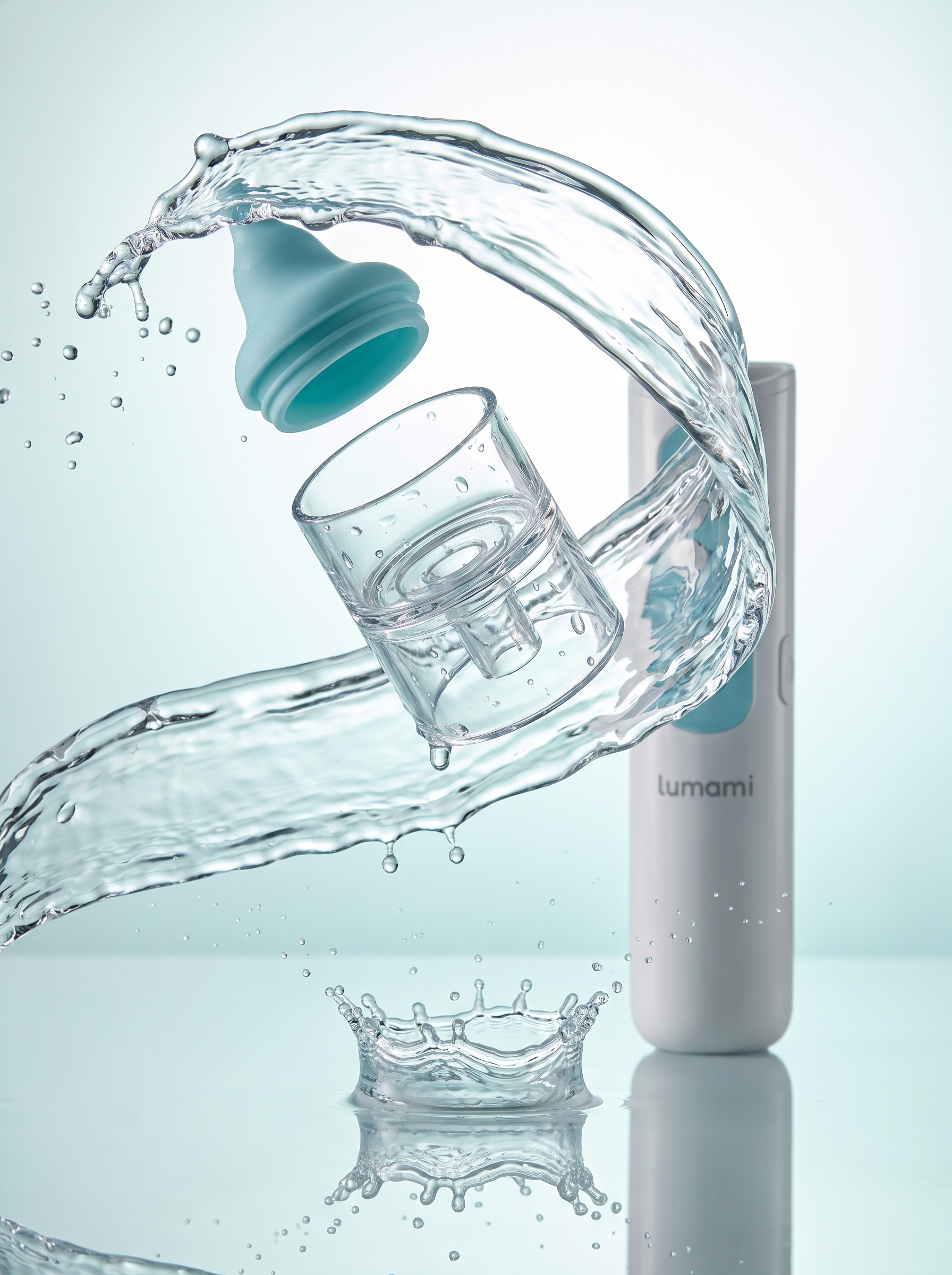 Aspirador Nasal Lumami Brisa 1.0 | Eléctrico con Punta Suave, Luz Calmante y 3 Niveles para Bebés desde Recién Nacidos